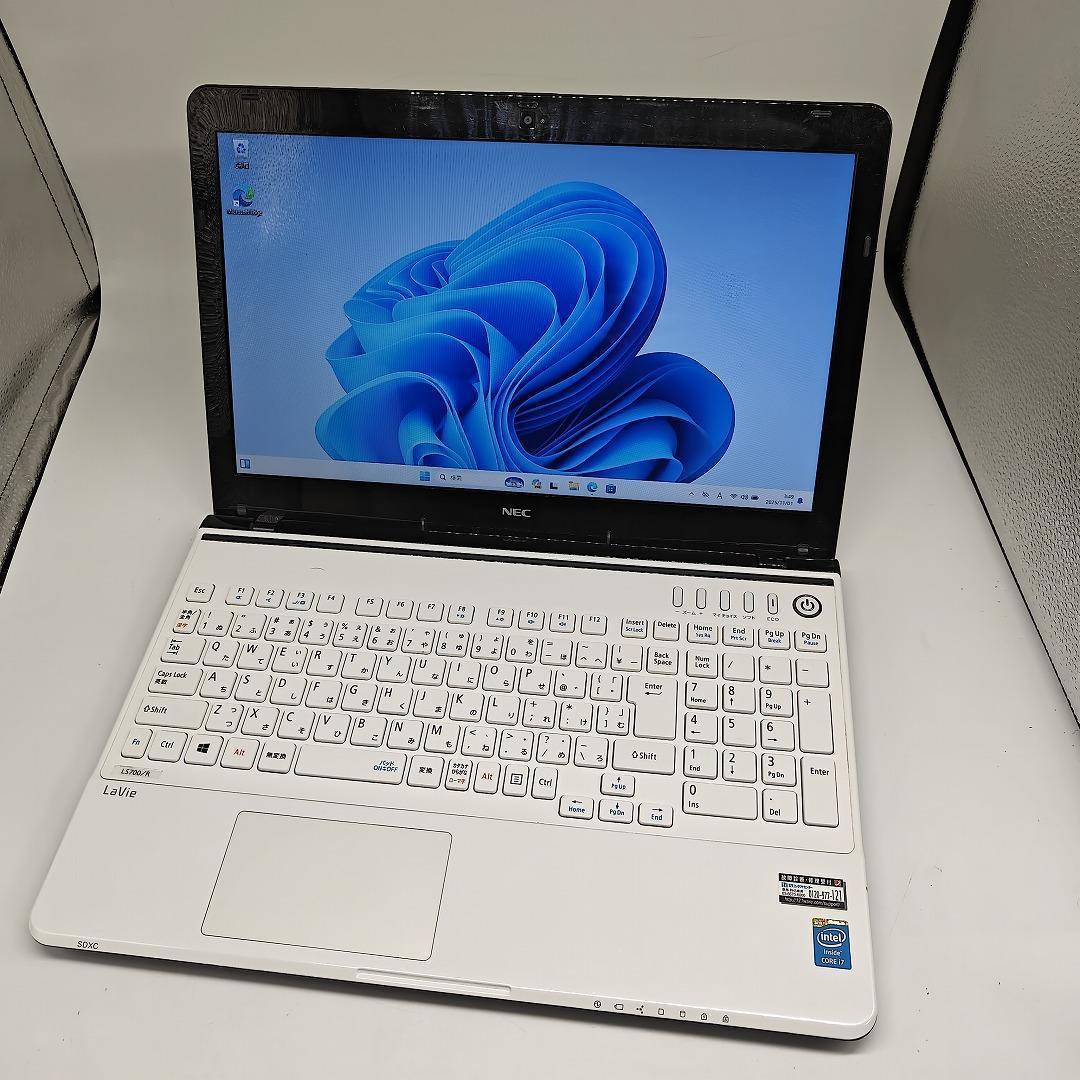 【NEC】LS700 高性能i7 SSD512GB 16GB ホワイトノートPC