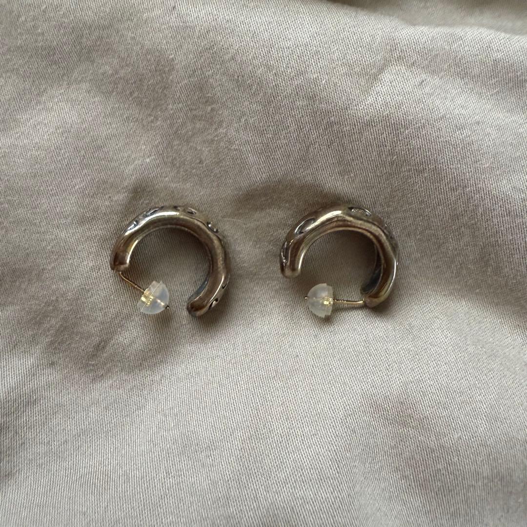 ete メンズ フープピアス silver925 ブランド メンズ 両耳用