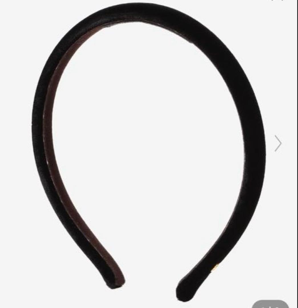 美品 ALEXANDRE DE PARIS ベロア カチューシャ 黒 ベルベット