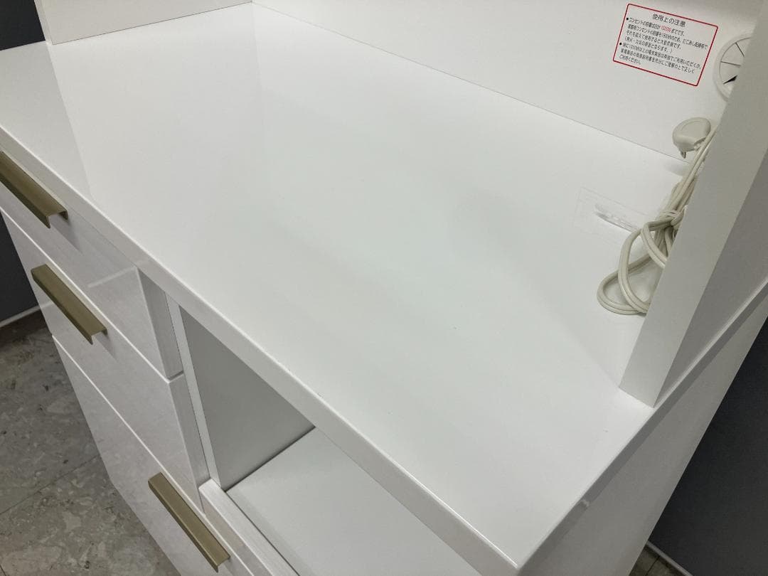 ニトリ 食器棚 キッチンボード ソレル80KB ホワイト