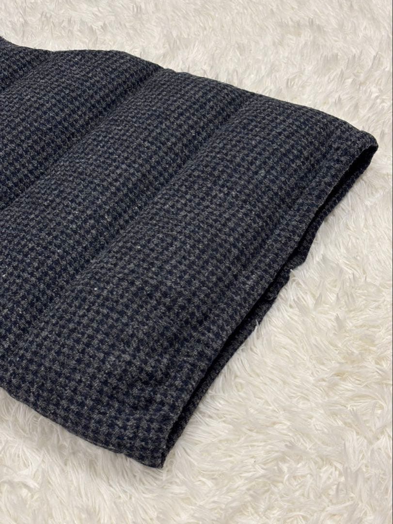 ナナミカ別注　ノースフェイス×ハリスツイード ダウンベスト M 千鳥格子柄