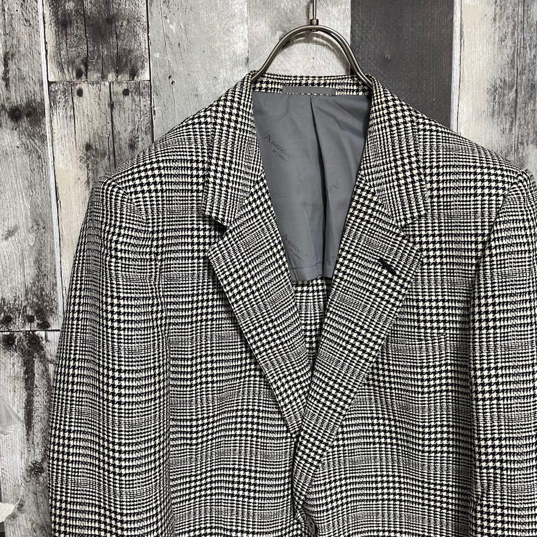 アクアスキュータム テーラードジャケット　千鳥格子　チェック　L　175　シルク