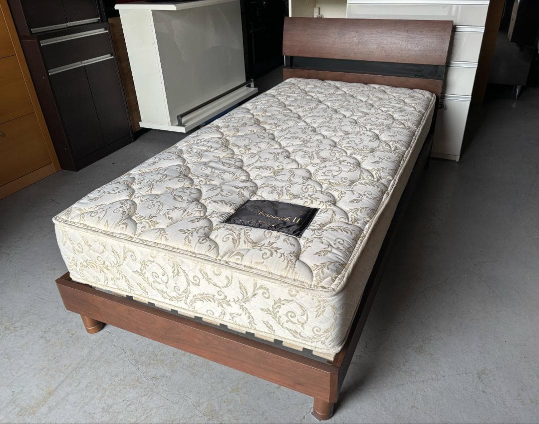 最高級 関家具＆KingsDown シングルベッド、幅98cm Used/キレイ