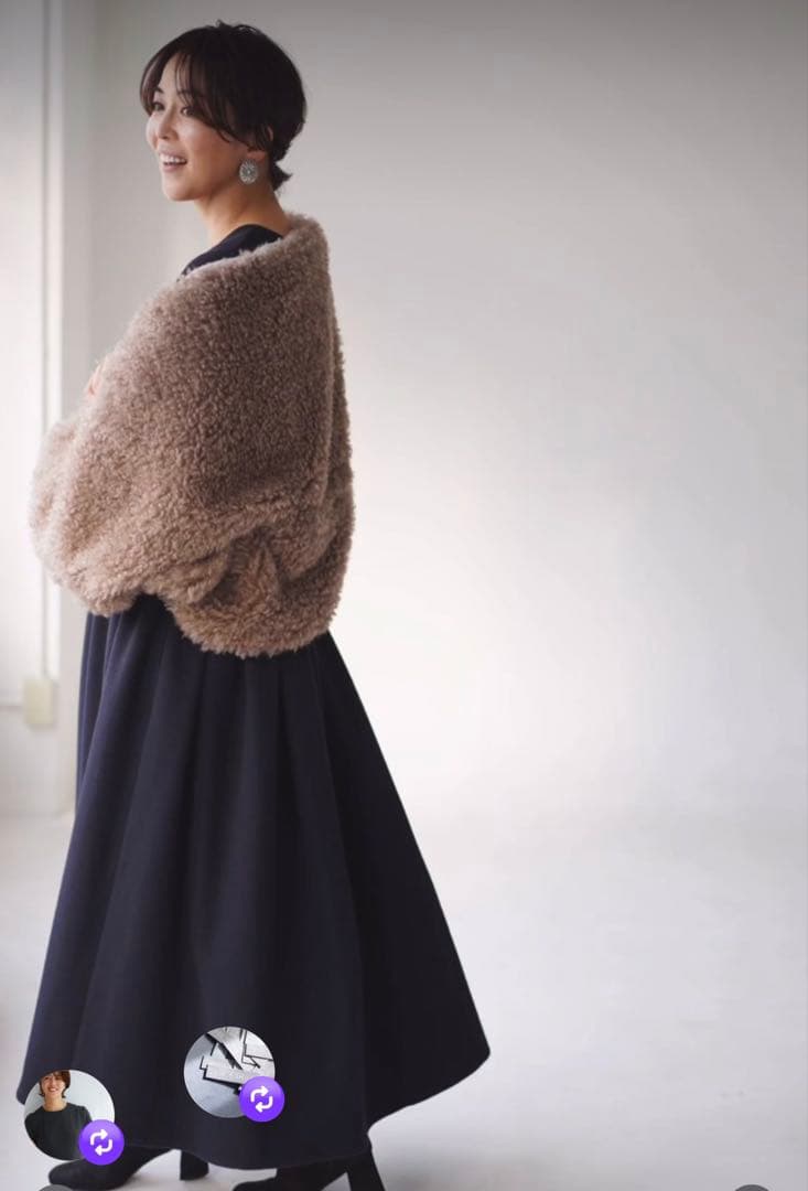 新品未使用　the9shop far wrap me グレージュ