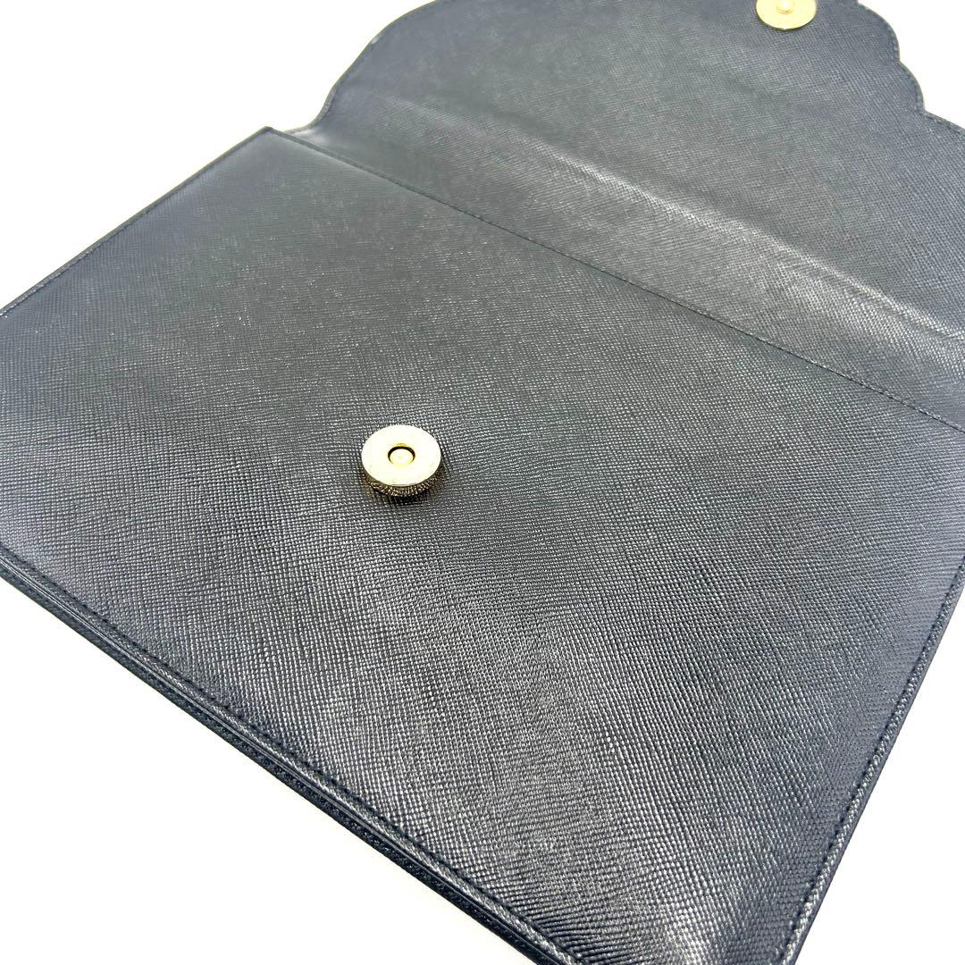 美品 サンローラン カサンドラ クラッチバッグ セカンドバッグ ブラック