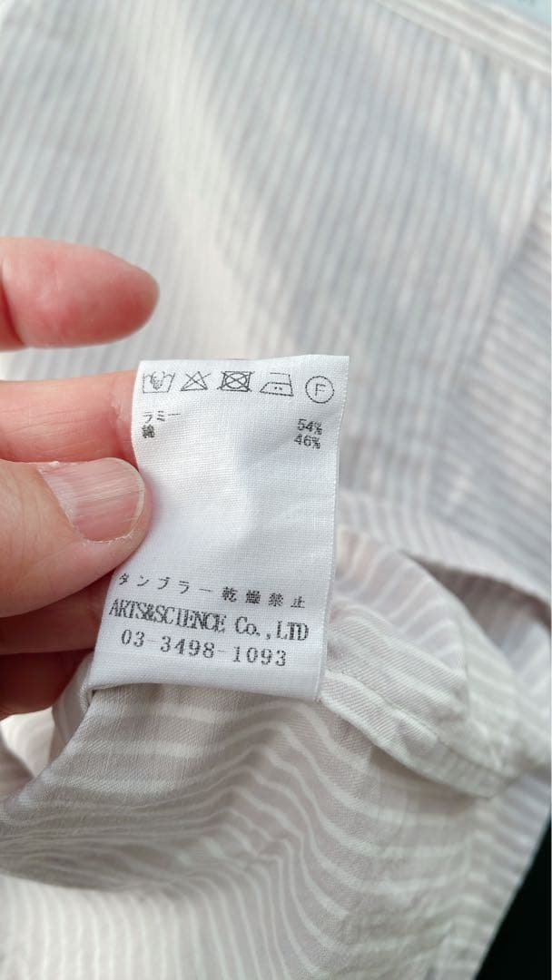 ARTS & SCIENCE ストライプシャツ 長袖