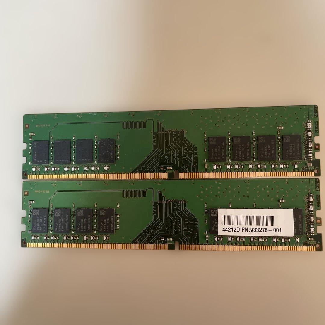 SK hynix 8GB 2枚DDR4 2666Vデクストップ用動作確認済みです