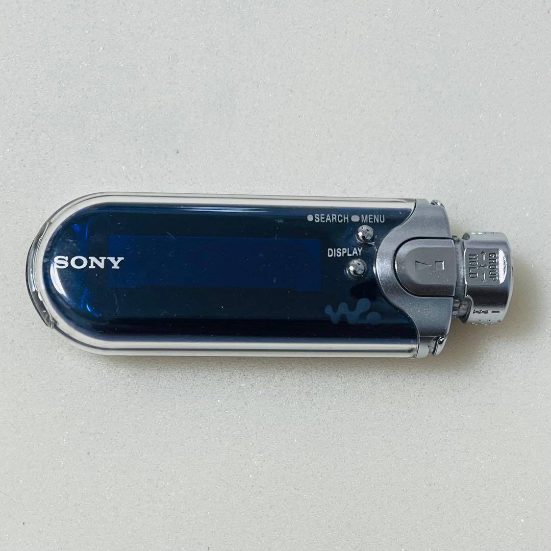 SONY ウォークマン NW-E405 オーシャンブルー 現状品 ホルダー付