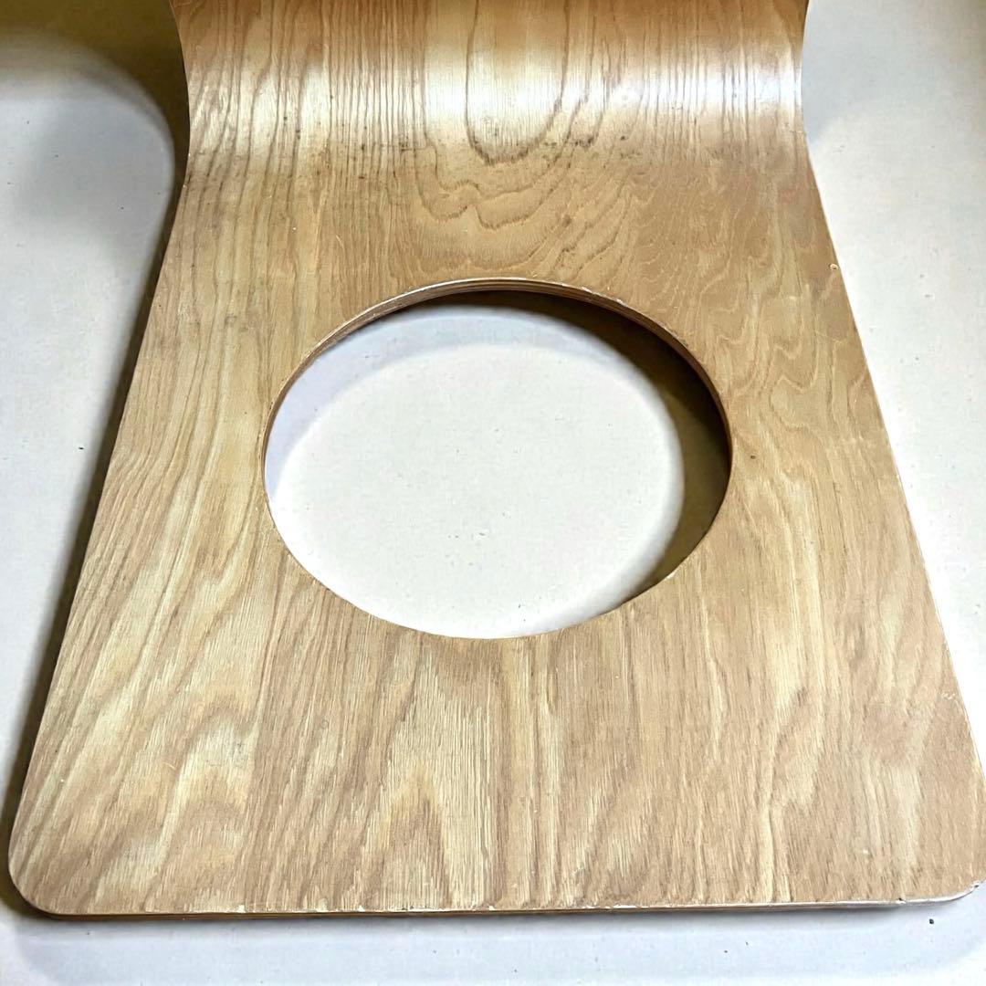 【良品】Tendo 天童木工　座椅子　曲木　ケヤキ板目　2脚セット