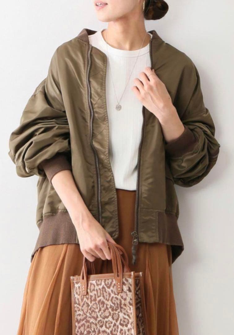 新品　フレームワーク FRAMeWORK ナイロンツイルMA-1 カーキ38