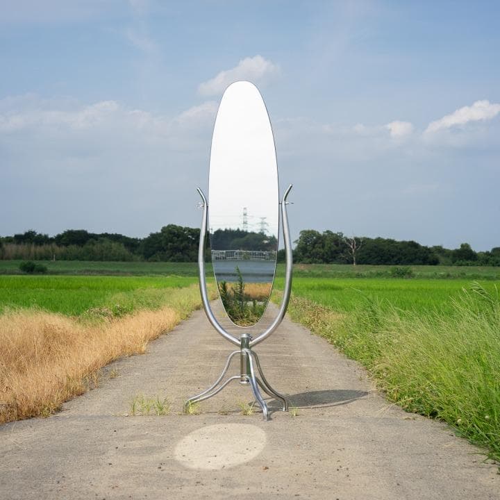 レア アノニマス 姿見 スタンドミラー 鏡 オーバル