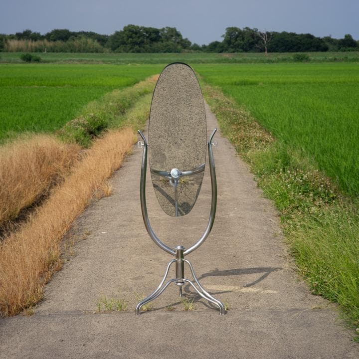 レア アノニマス 姿見 スタンドミラー 鏡 オーバル