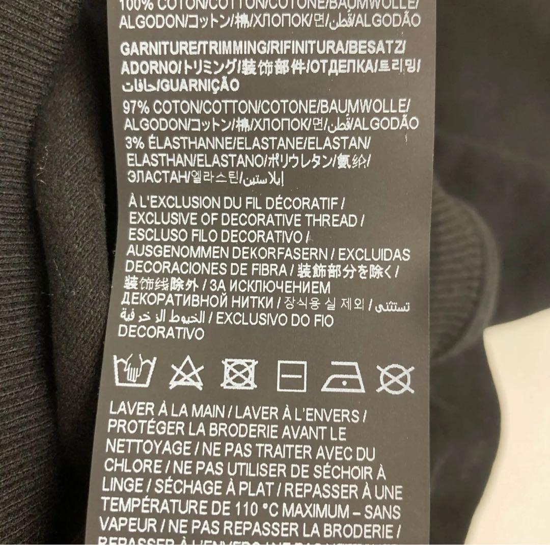 SAINT LAURENT ブラック トレーナー S イヴサンローラン