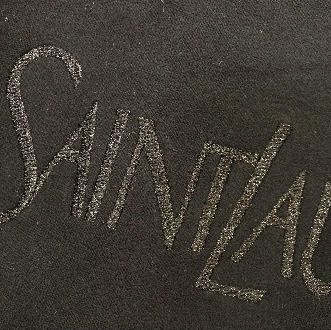 SAINT LAURENT ブラック トレーナー S イヴサンローラン