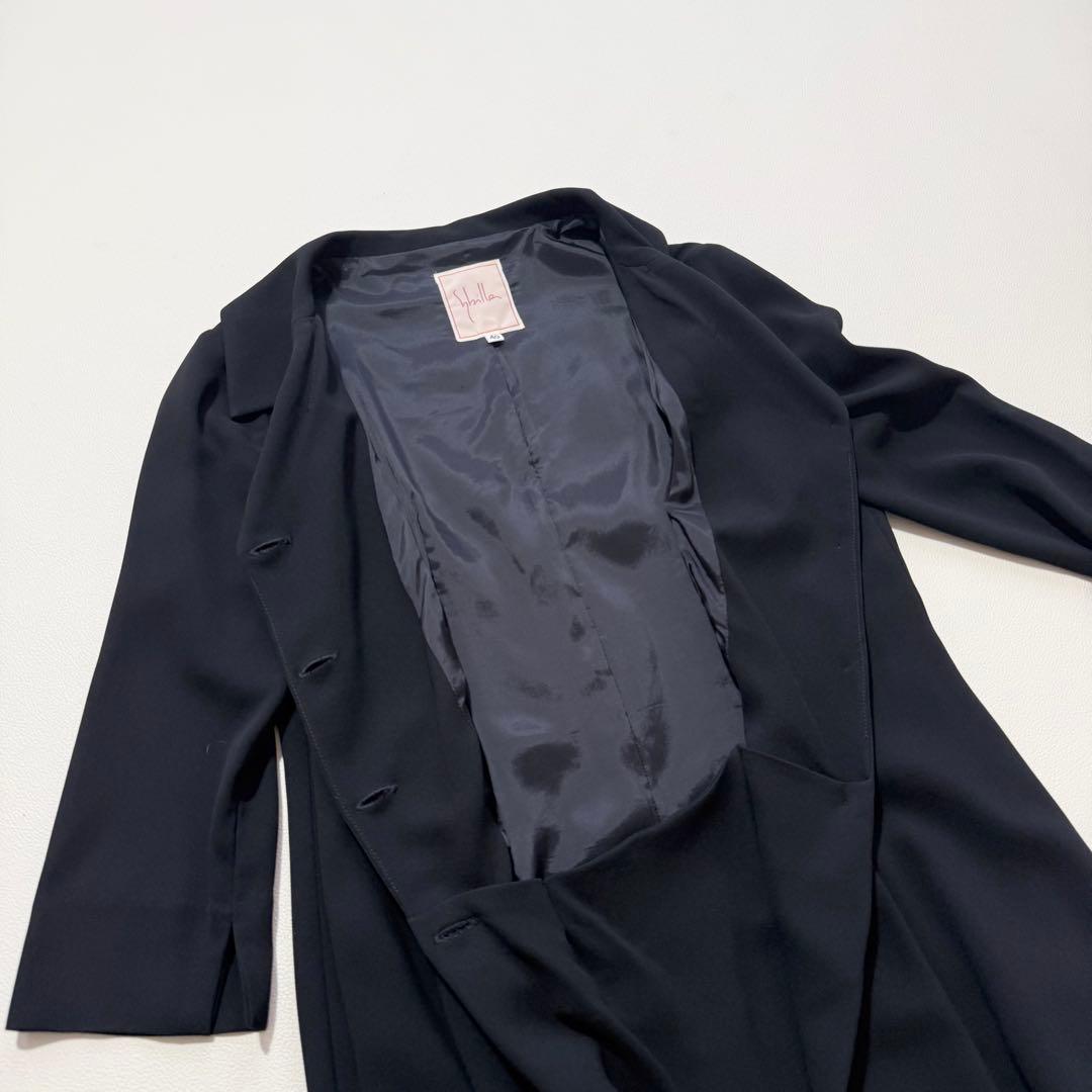 【Sybilla シビラ】ロングワンピース ブラック フレア 日本製　ボタン