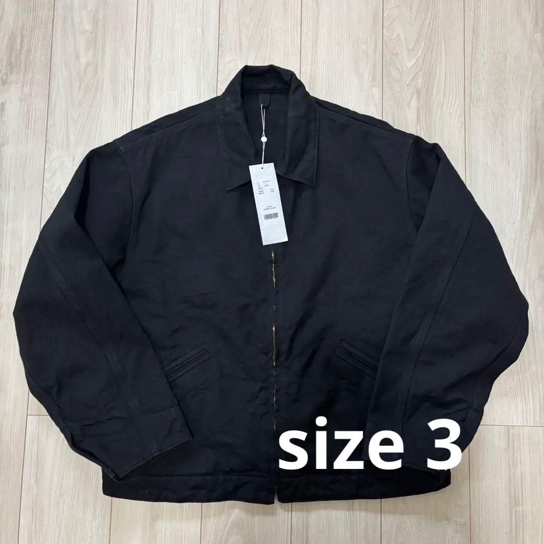 【最安値】COMOLI 26SS ブラックデニム ジップショート ジャケット 3