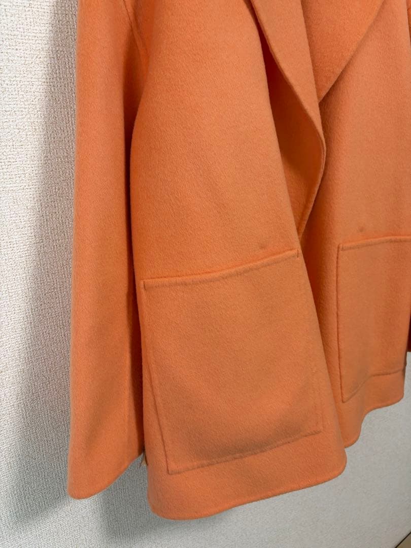 美品　BALLSEY プレミアムウールリバー オープンカラーショートコート36