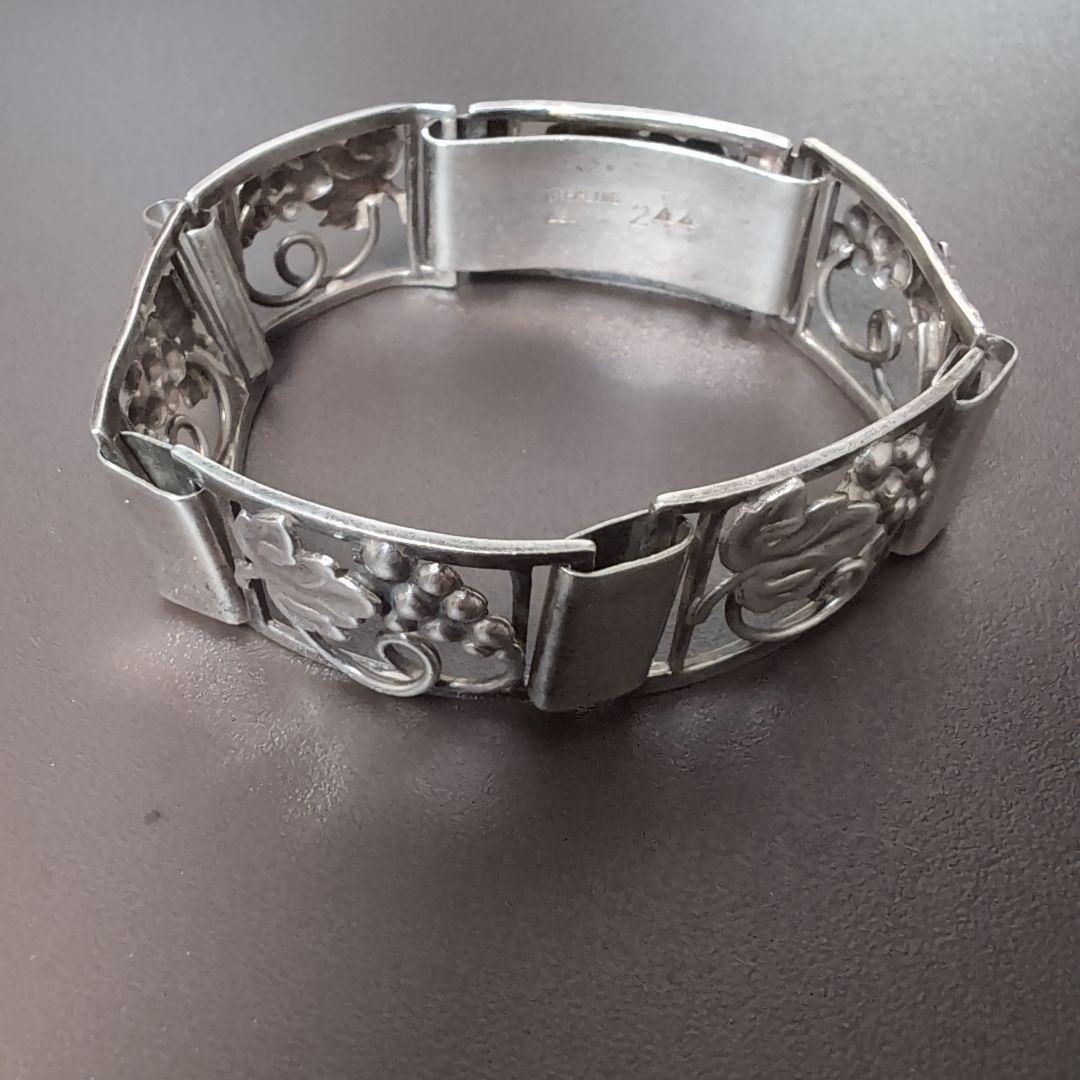 貴重　デンマーク　シルバー 葡萄 ブレスレット　北欧ビンテージアクセサリー