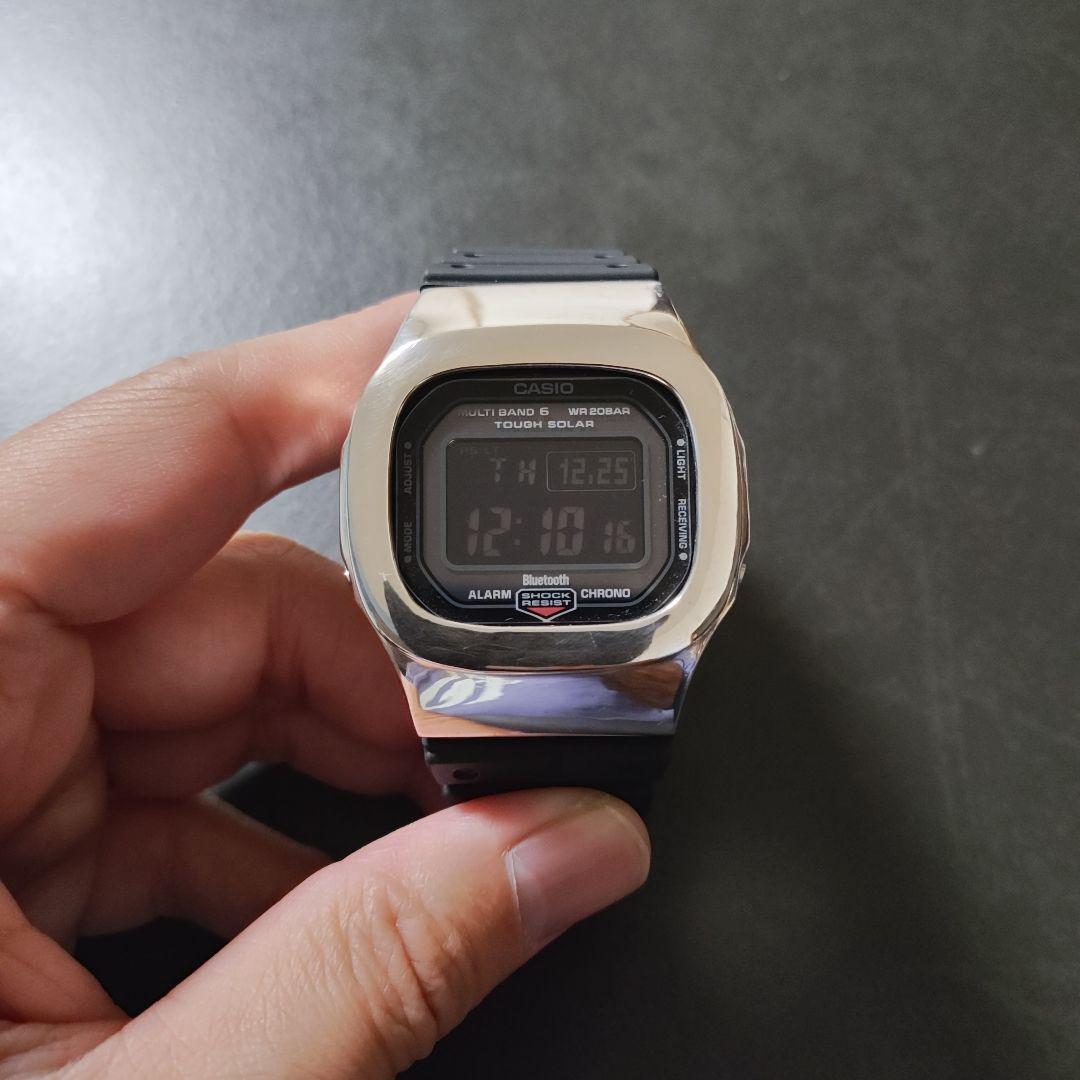 【早い者勝ち】G-SHOCK GWB5600 シルバーベゼル　damueカスタム