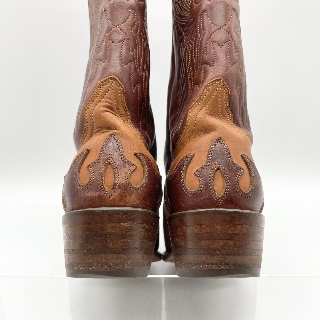 ADAM'S BOOTS アダムスブーツ ウエスタンブーツ 刺繍 レザー