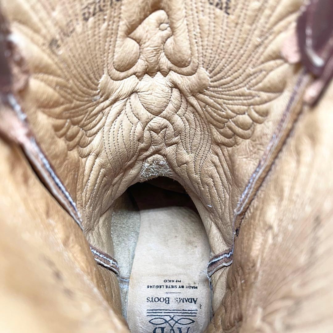 ADAM'S BOOTS アダムスブーツ ウエスタンブーツ 刺繍 レザー