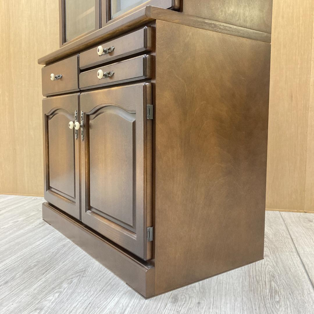 【飛騨産業】キツツキ　２面食器棚　カップボード　キッチンボード