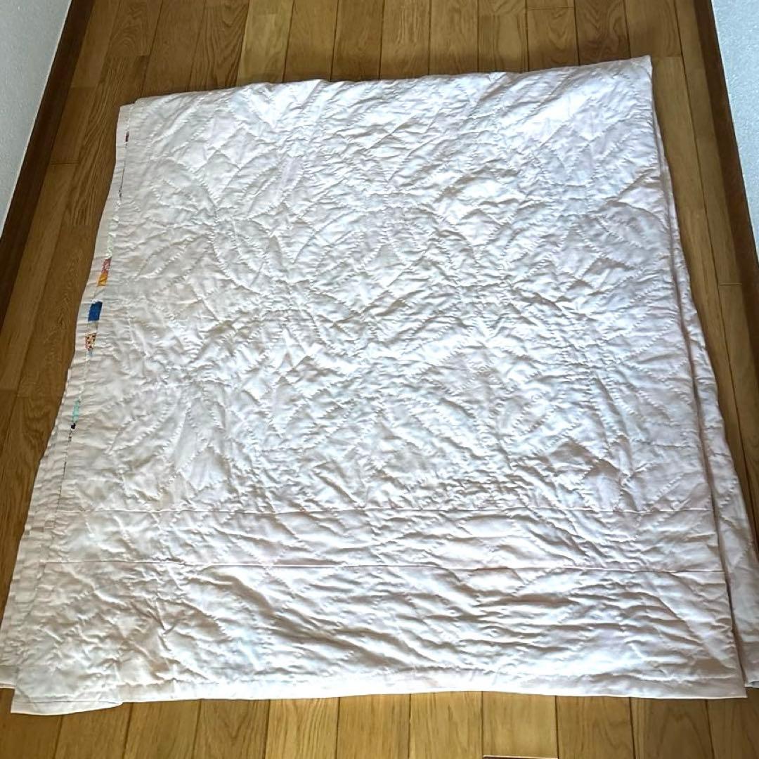 【稀少】アメリカンアンティークキルト⭐︎ダブルウエディング　 約190×208cm