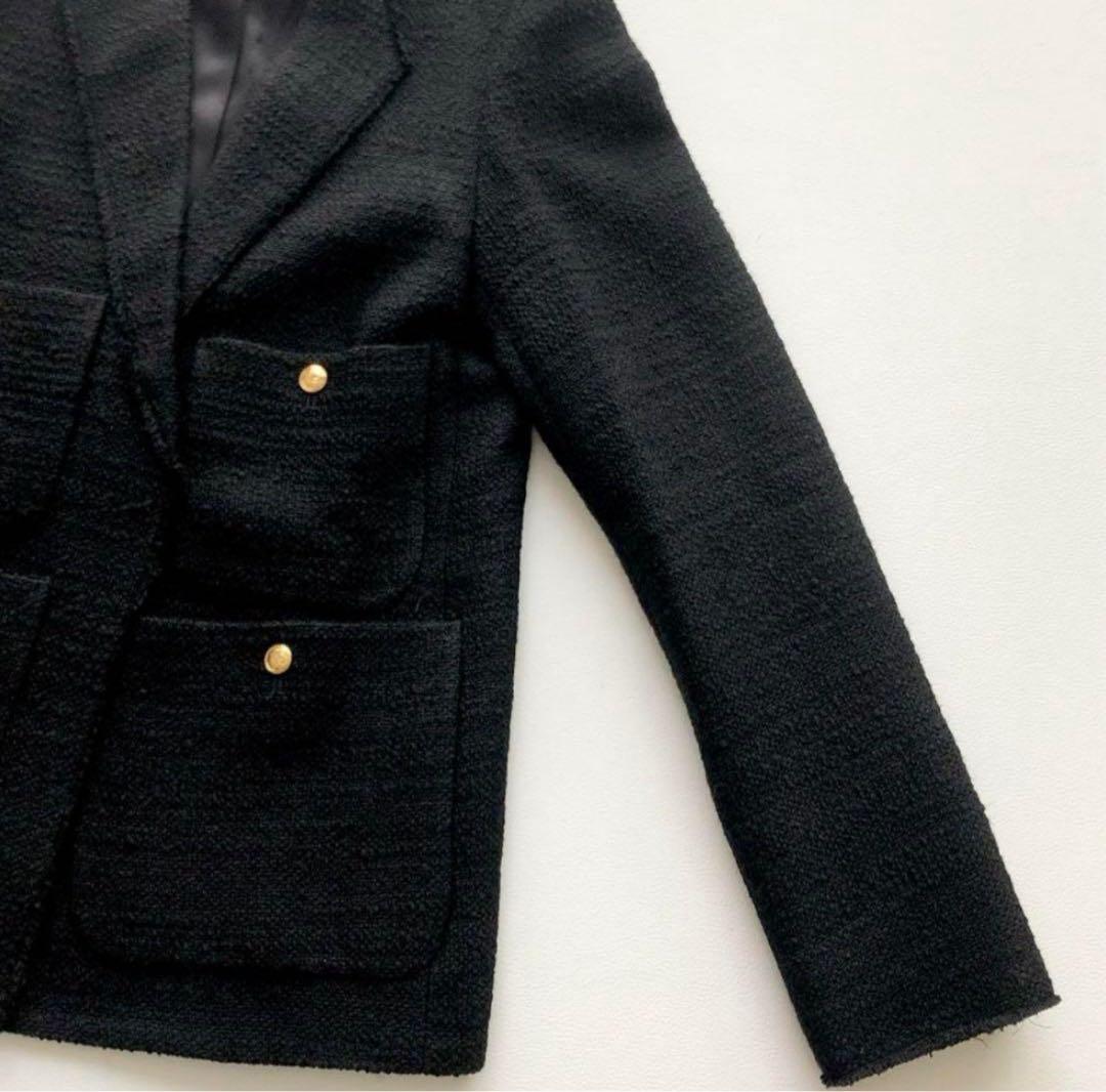 美品　plage girl ツイードノーカラージャケット