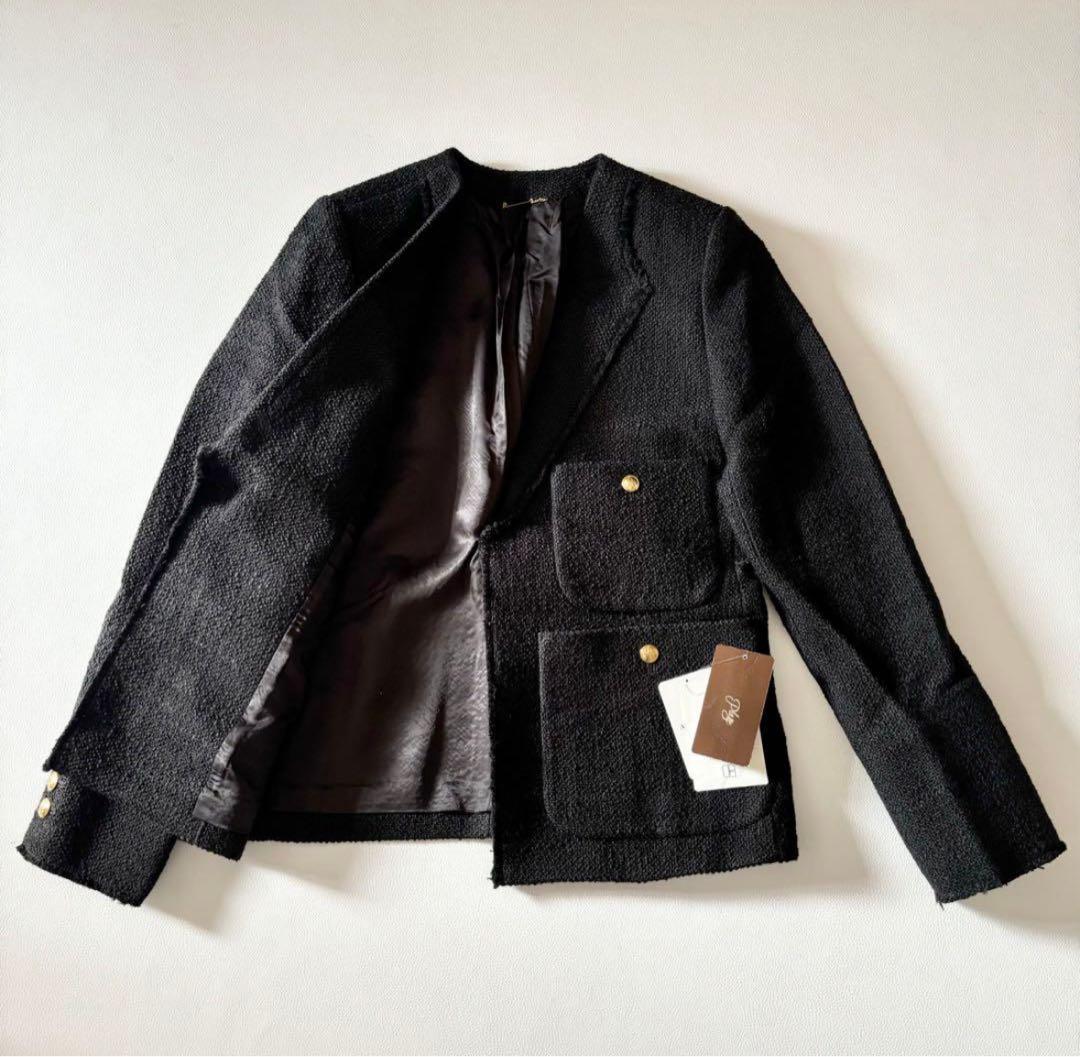 美品　plage girl ツイードノーカラージャケット