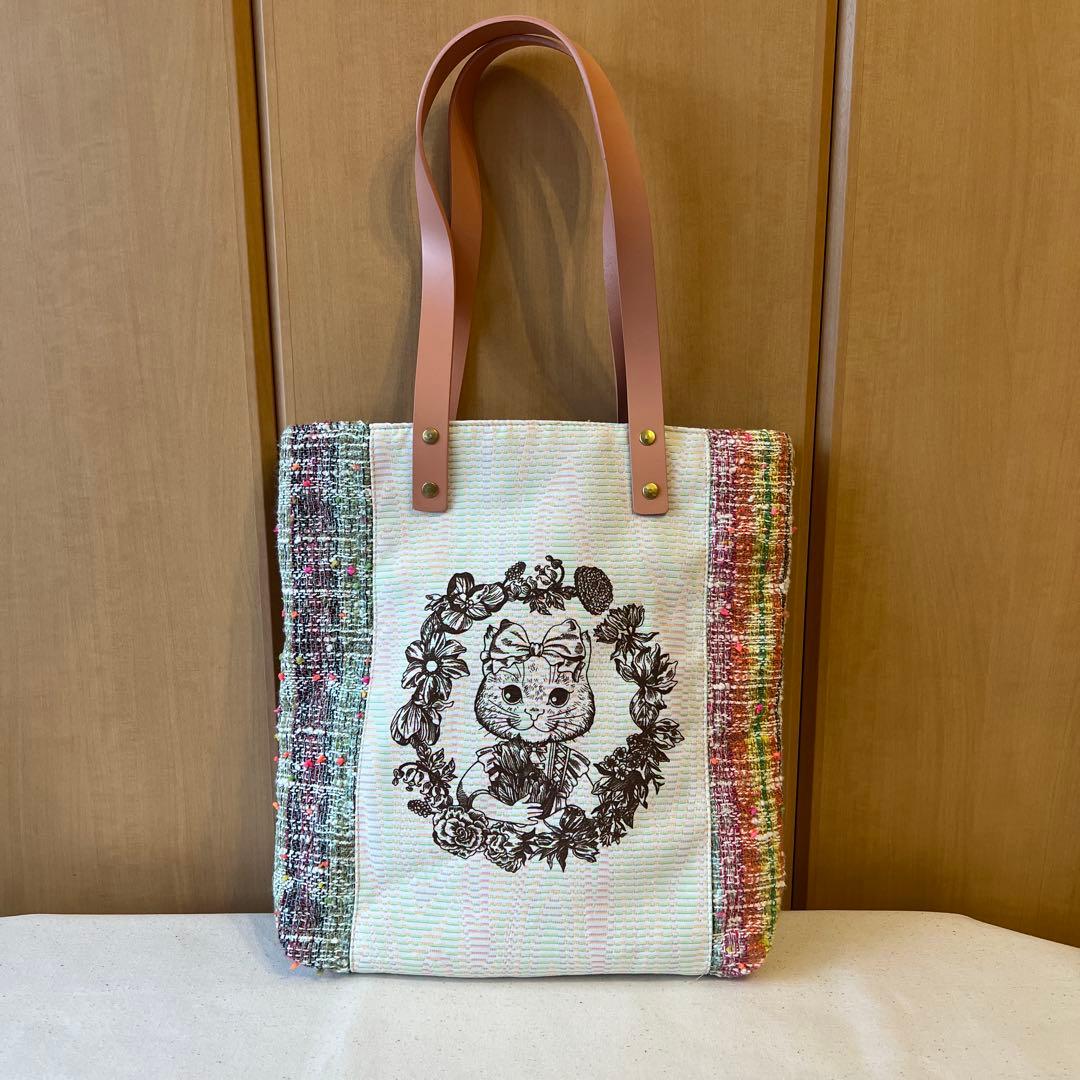 【ジョリーフルール】貴重　エピファニー カラフル　ツイードトートバッグ　高級仕上