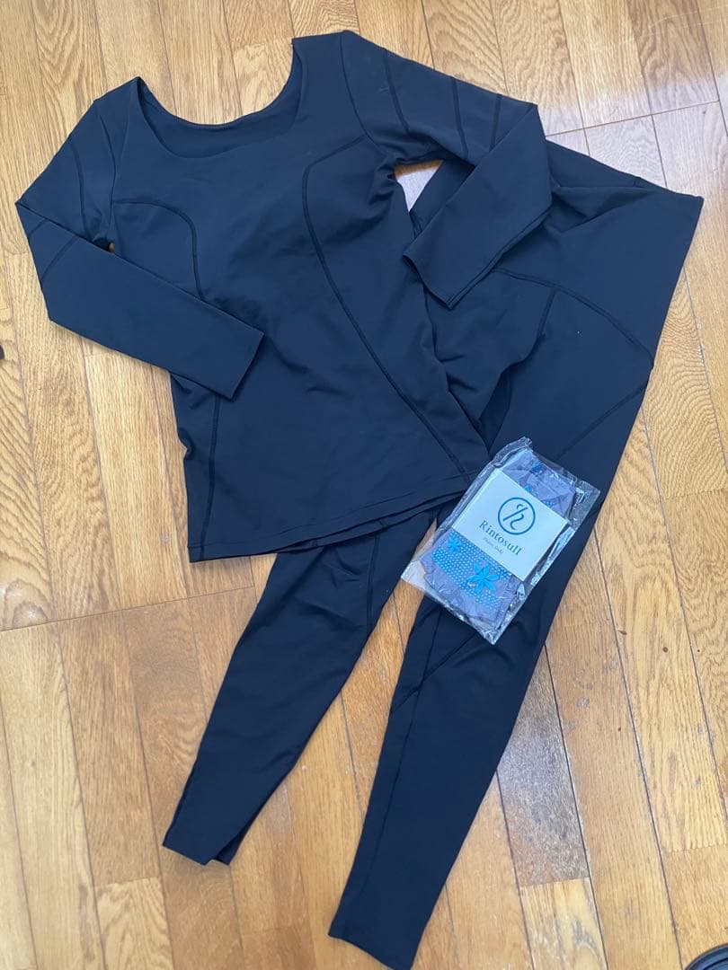 リントスル 着圧 ヨガウェア L ソックス レギンス 水素水バック セット