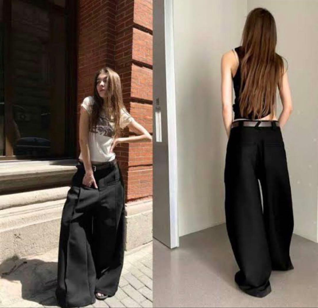 パンツ Fax Copy Express wide leg pants