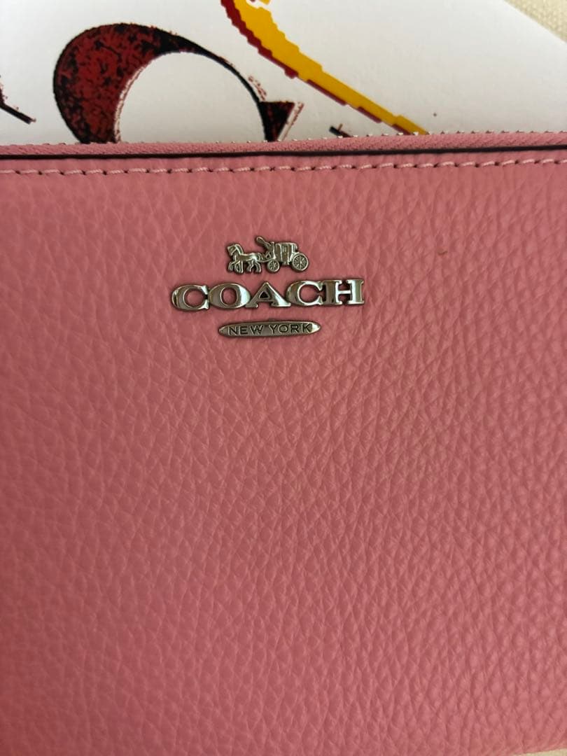 COACH 長財布　C4451 ピンク　タフィー