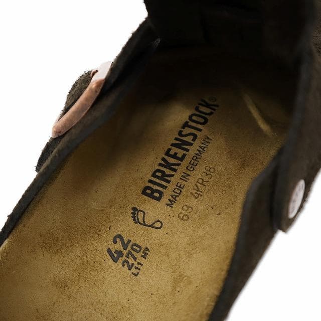 ビルケンシュトック Boston スエード レザー サボ サンダル 42