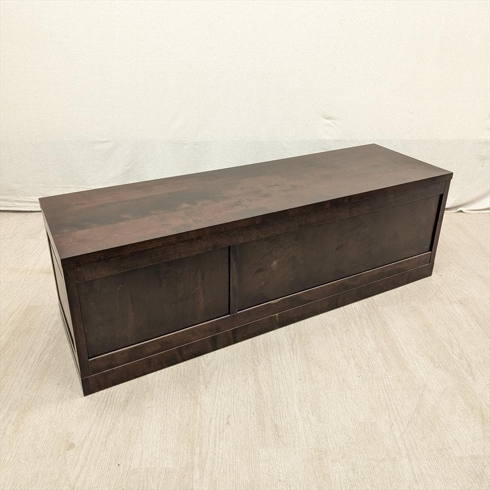 北海道民芸家具　カバ材　無垢　ローチェスト　整理箪笥　箪笥　タンス　チェスト　A