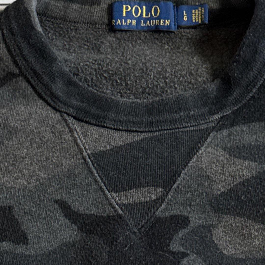 l*m様 ポロラルフローレン 迷彩 カモフラ スウェット L ポニー刺繍 Vガゼ