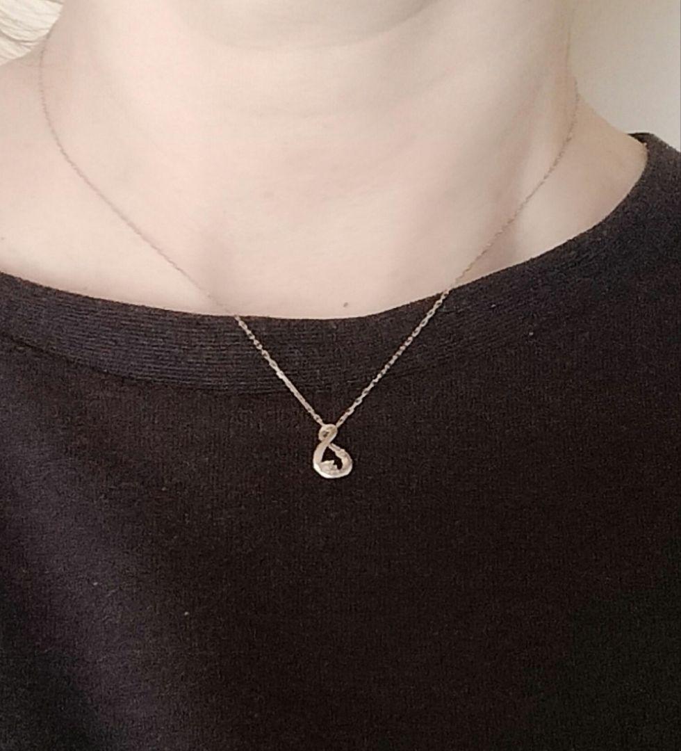 4℃　k10ネックレス　ホワイトゴールド