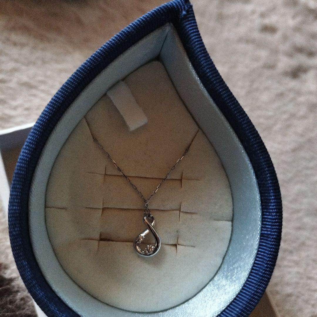 4℃　k10ネックレス　ホワイトゴールド