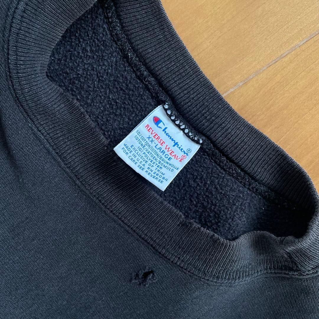 チャンピオン 90s リバースウィーブ ブラック　XXL