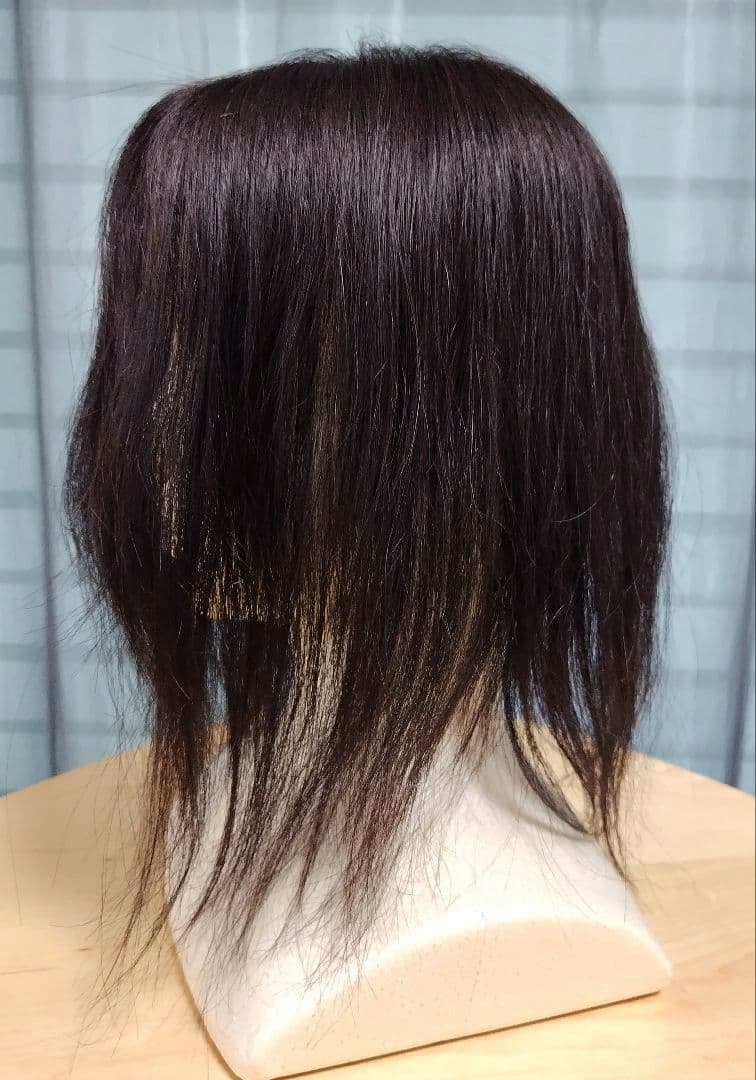 ★値下げ中★　ヘアピース　部分ウィッグ　人毛100%　フラッティス　ブラック
