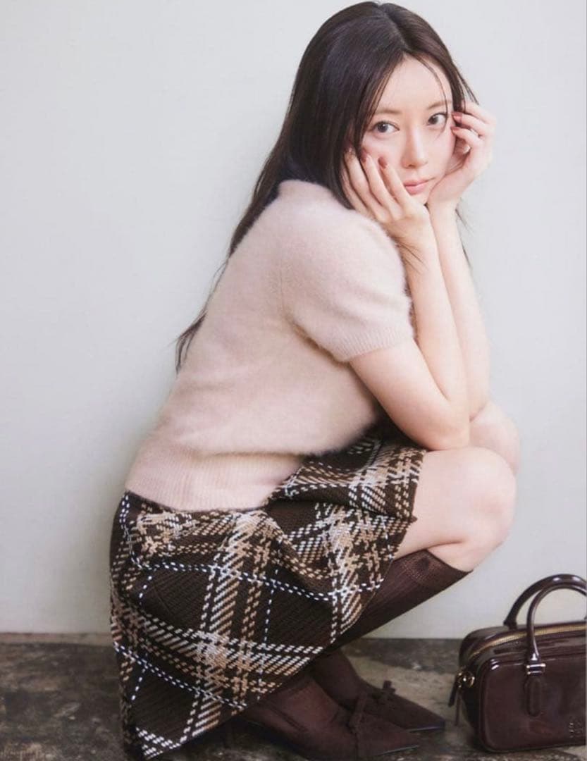 SNIDEL Sustainableロービングチェックミニスカート 0サイズ