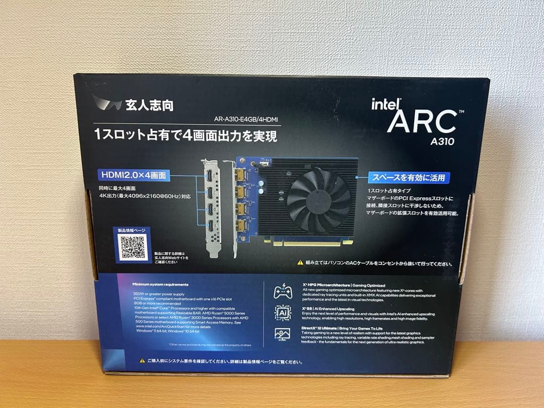 玄人志向 Intel ARC A310 4GB GDDR6 HDMI新品