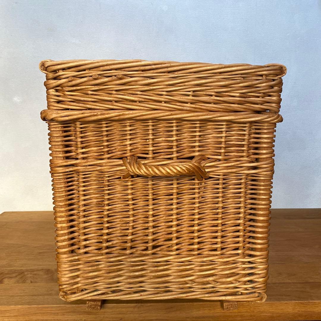 【送料込み】希少 キャトル・セゾン フランス柳 トランク バスケット