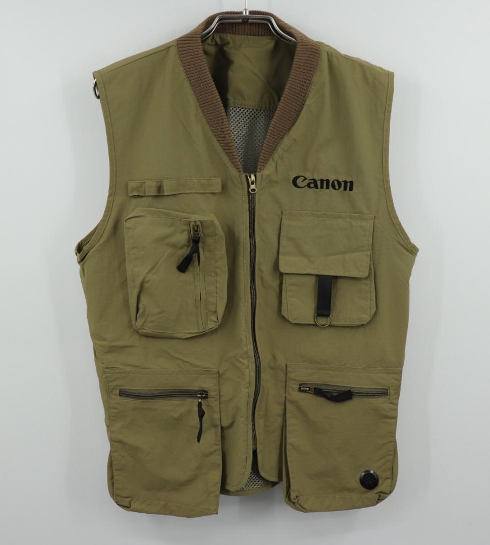 フリーサイズ新品海外非売 キヤノン キャノン CANON メッシュベスト カーキ