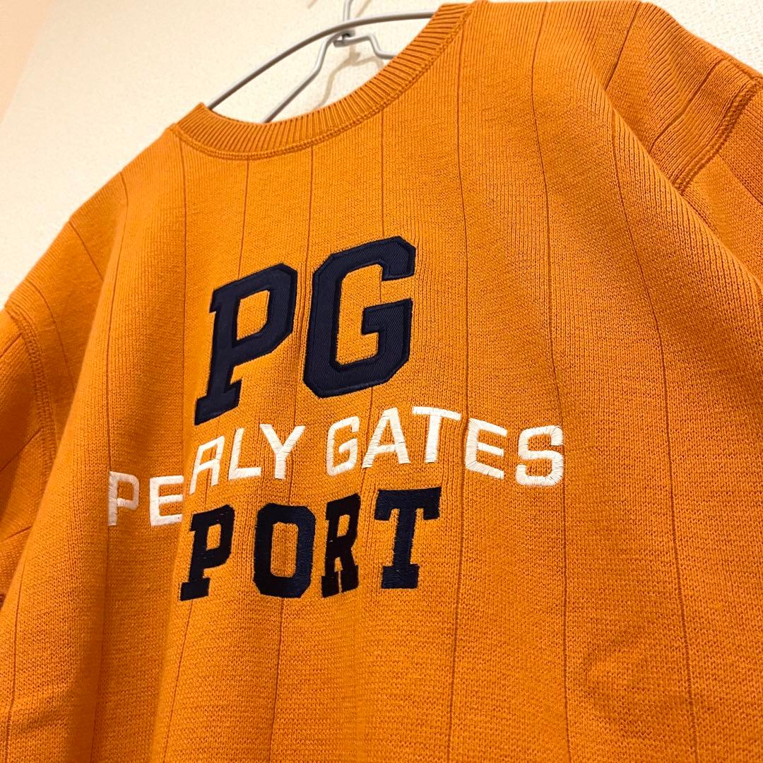 未使用級 日本製 PEARLY GATES GOLF ストライプ セーター