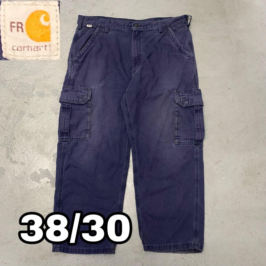 9◎H377 carhartt FRシリーズ　カーゴワークパンツ　38×30