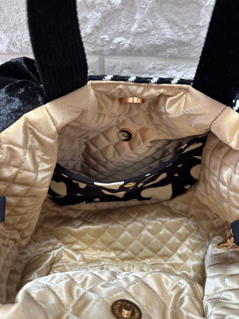 あ*き様 コヤンイサムチョン　ハンドメイド　千鳥格子ファーバッグ　サンダーちゃん