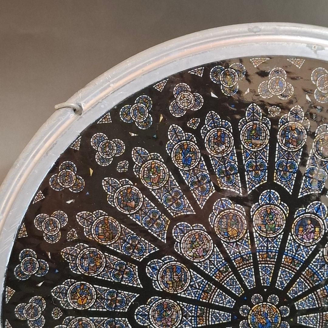 ★幻想的★ノートルダム大聖堂 パリ ステンドグラス グラスマスターズ バラ窓