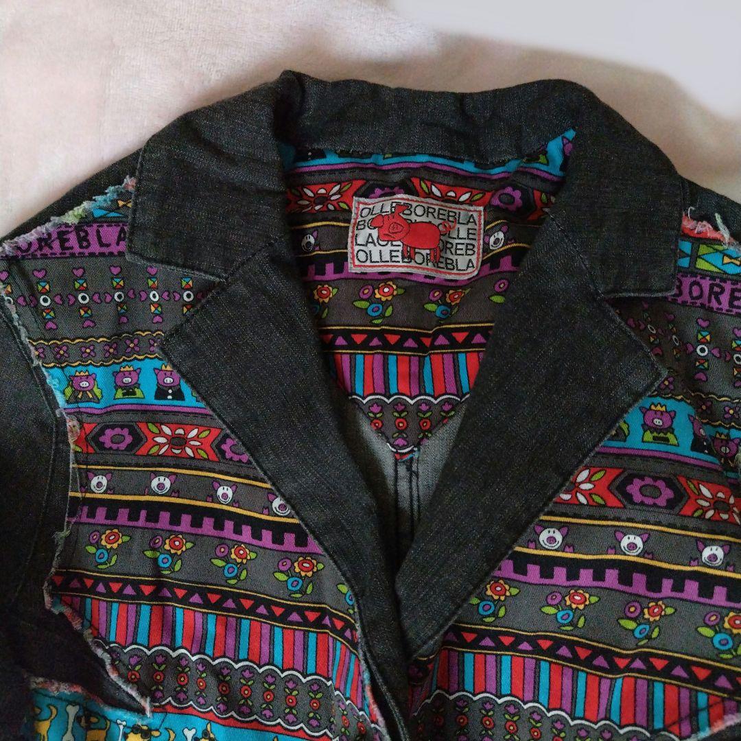 オレボレブラ　ジャケット　パンツ　デニム　セットアップ　ブタ　フラワー　花