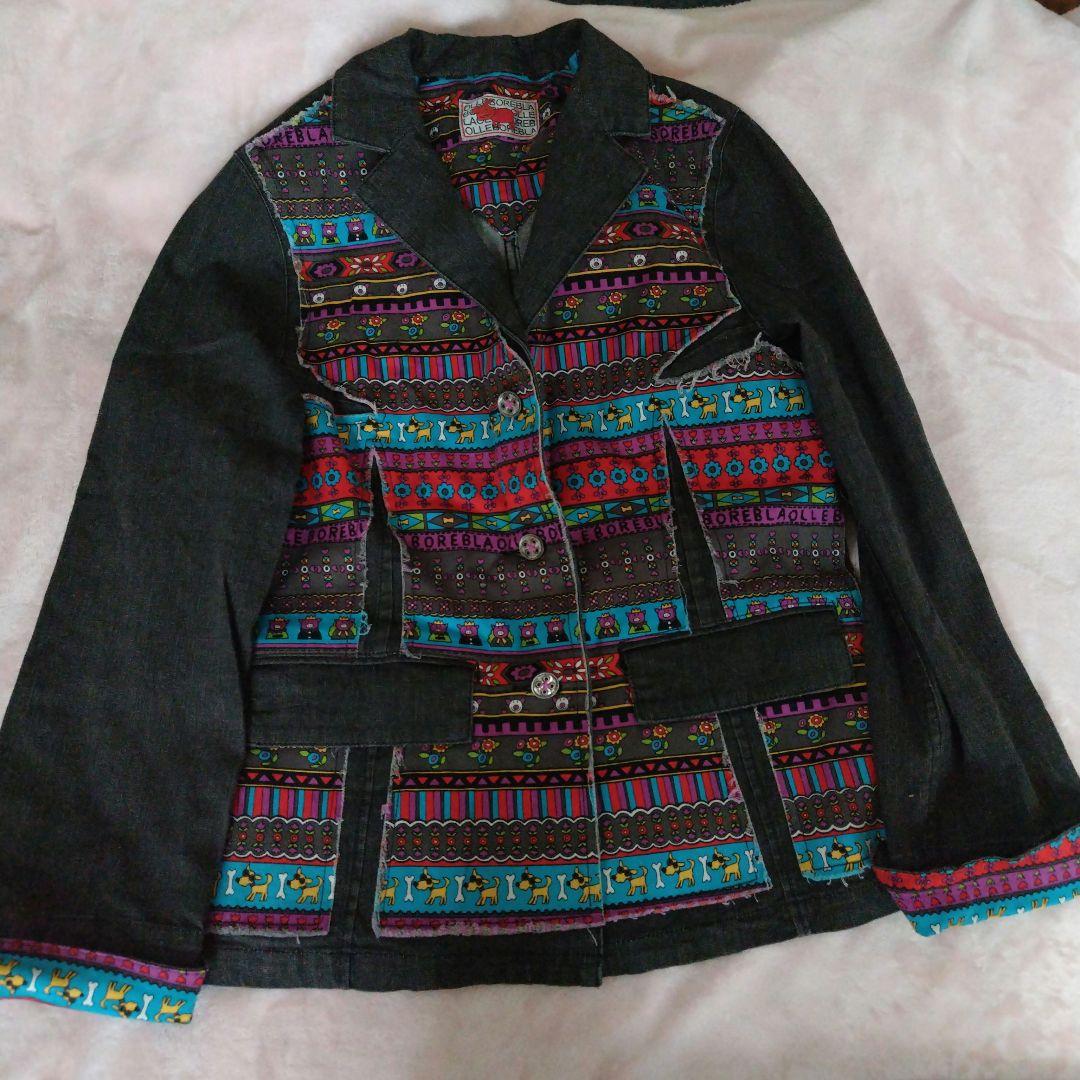 オレボレブラ　ジャケット　パンツ　デニム　セットアップ　ブタ　フラワー　花